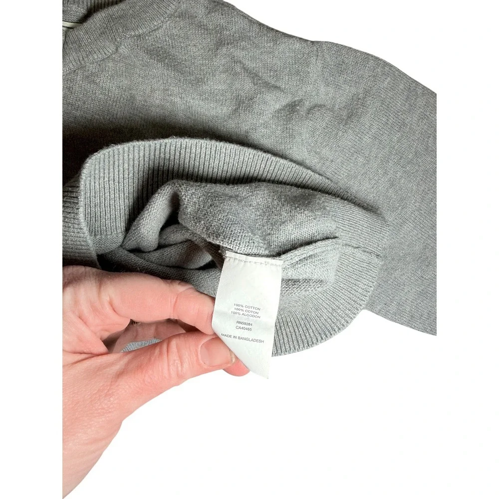 The Children's Place Sweater‎ Kids S 5/6 V-Neck Pullover Gray Cotton Knit Basic